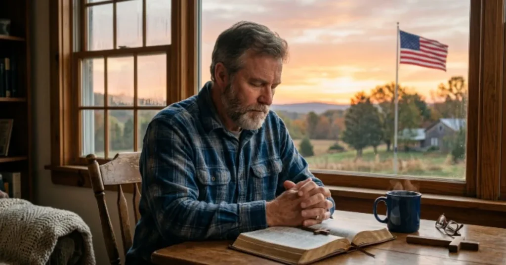 Prayers for Donald Trump Become a Habit

Prompt:

A Christian man peacefully praying every morning by a window with an open Bible and coffee mug, American flag outside, calm sunrise, atmosphere of hope, faith, and daily devotion, realistic photography, no text.

🖼️ H2: 📝 How to Make Prayers for Donald Trump a Daily Habit – 10 Steps

Prompt:

A cozy devotional setup with an open Bible, prayer journal, smartphone showing a daily prayer reminder, coffee mug, and small American flag on a wooden table, warm morning sunlight, realistic lifestyle photography, no text.

🖼️ H2: 🙌 Faith Declarations to Strengthen Your Prayers for Donald Trump

Prompt:

A Christian worshipper standing outdoors at sunrise with hands raised in prayer, American flag gently waving nearby, expression of peace, hope, and trust in God, realistic photography, cinematic lighting, no text.

🖼️ H2: 💬 Quotes to Inspire Your Prayers for Donald Trump Every Day

Prompt:

An open Bible with handwritten prayer notes, a wooden cross, and a small American flag on a rustic table, warm candlelight creating a peaceful devotional atmosphere, realistic photography, ultra-detailed, no text.

🖼️ H2: ❓FAQs

Prompt:

A pastor speaking kindly with a church member who is holding an open Bible, discussing prayer for national leaders, welcoming church office, warm natural lighting, realistic American church setting, no text.

🖼️ H2: 🌼 Conclusion

Prompt:

Prayers for Donald Trump Become a Habit