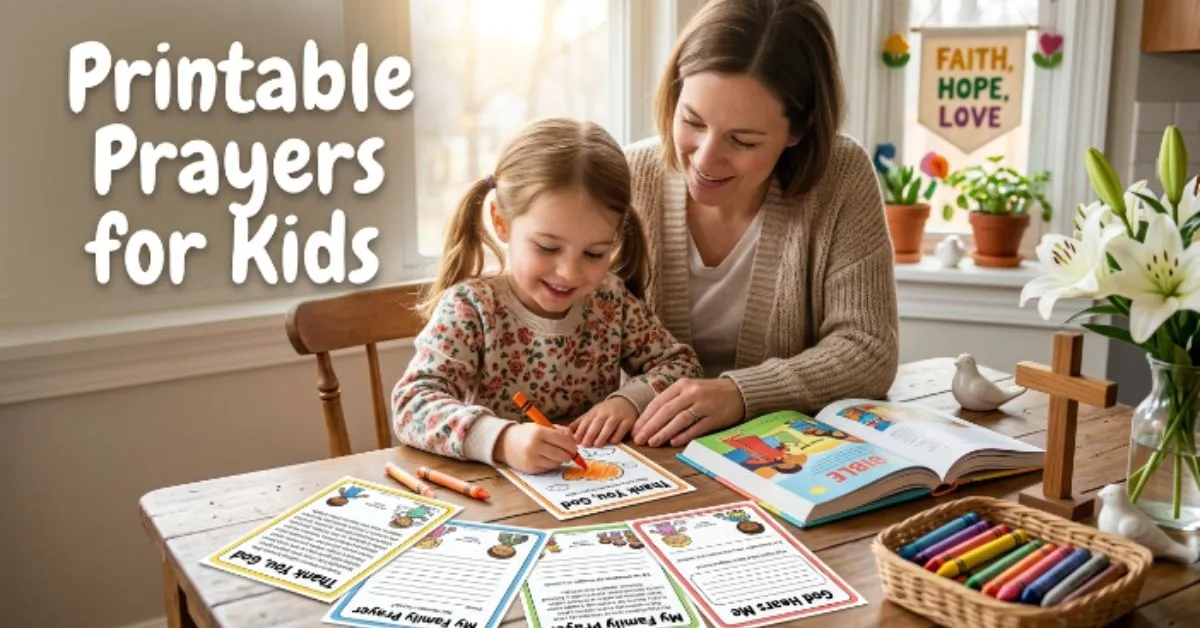 Printable Prayers for Kids