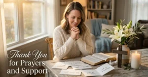 Thank You for Prayers and Support